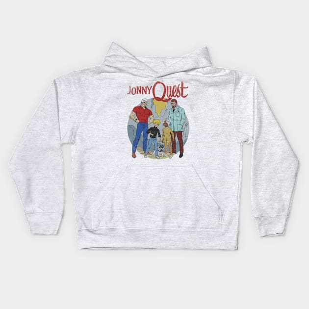 Jonny-Quest Kids Hoodie by Aona jonmomoa